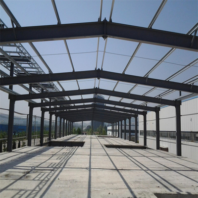 Q235B Single Bay Portal Frame Punching Portal Struktur Baja CAD Untuk Hall Shed