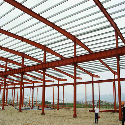 Q235B Single Bay Portal Frame Punching Portal Struktur Baja CAD Untuk Hall Shed