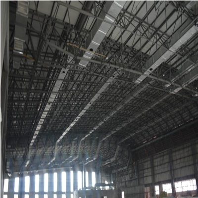 S355JR Metal Warehouse Roof Truss 50mm 0.8mm Untuk Gudang Penyimpanan Batubara