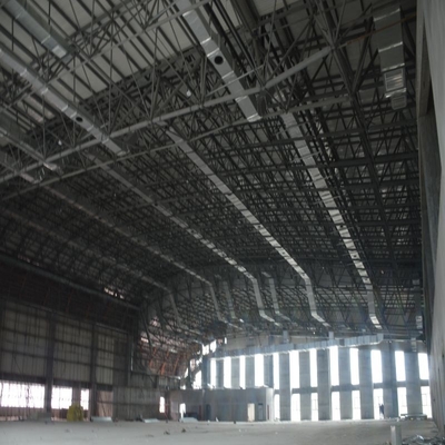 S355JR Metal Warehouse Roof Truss 50mm 0.8mm Untuk Gudang Penyimpanan Batubara