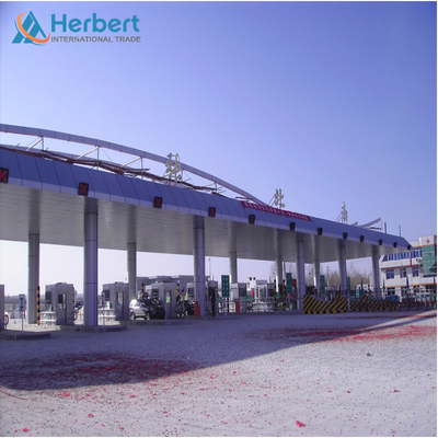 EPS PU Atap Tol Booth Konstruksi 0.8mm Atap Tol Plaza Canopy 4-8 Jalur