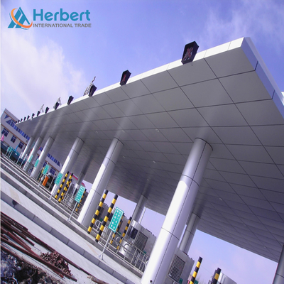 EPS PU Atap Tol Booth Konstruksi 0.8mm Atap Tol Plaza Canopy 4-8 Jalur