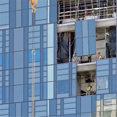 Berwarna Tempered Single Glazing Curtain Wall Metal Panel EPS White