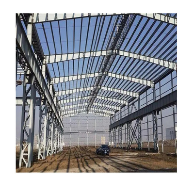 Q235 Tiga Pin Portal Frame Cutting Portal Wall Framing 50mm Untuk Pabrik Bengkel