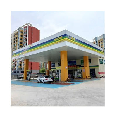 Struktur Baja Rangka Ruang Atap SPBU Sistem Atap Gardu Tol ISO GB