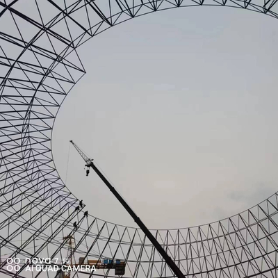 Konstruksi Struktur Bangunan Rangka Baja Ringan Prefabrikasi 70m dan diameter 90m untuk stoge