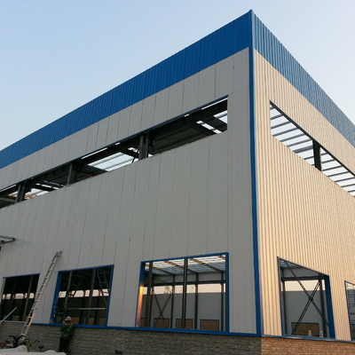 Struktur baja rentang besar gudang desain prefab untuk atap baja