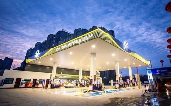 Struktur Baja Rangka Ruang Atap SPBU Sistem Atap Gardu Tol ISO GB