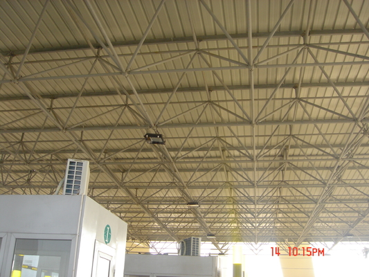 Struktur Truss Baja Lipat dan Kerangka Kaca Ringan Aplikasi untuk Tol &amp; Stasiun Kereta Api