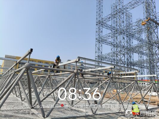 Kerangka ruang baja untuk atap dan panel dinding Pilihan untuk gudang penyimpanan batubara