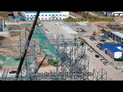 Panjang Span Prefab Steel Space Frame Struktur Atap 0,8mm Atap Ringan